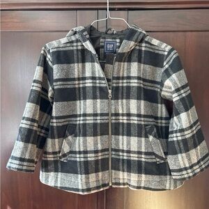 Girls GAP Kids Plaid Coat, Size XL